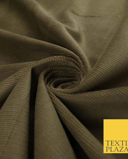 14 COLOURS - 7-14 Wale Mix Needlecord Corduroy Fabric Dress Upholstery Material