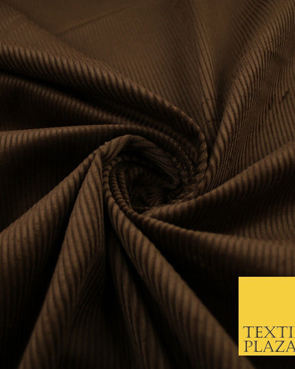 14 COLOURS - 7-14 Wale Mix Needlecord Corduroy Fabric Dress Upholstery Material