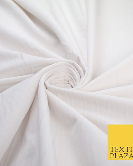 WHITE 30 Wale Fine Needlecord Corduroy Fabric Dress Upholstery Cushion 56" 9169