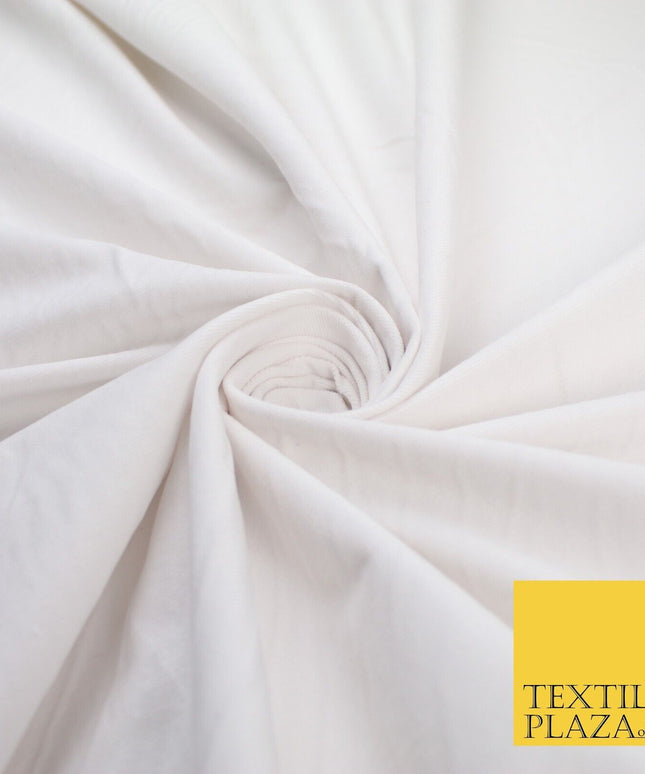 WHITE 30 Wale Fine Needlecord Corduroy Fabric Dress Upholstery Cushion 56" 9169