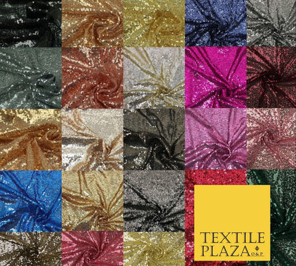 24 COLOURS -Sequin Sparkly Shiny Stretch Fine Mesh Net Tulle Fancy Dress Fabric