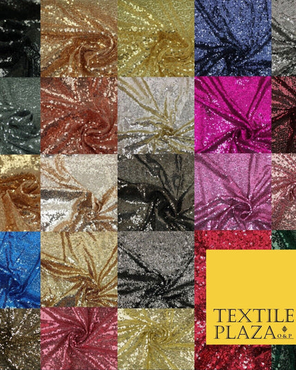 24 COLOURS -Sequin Sparkly Shiny Stretch Fine Mesh Net Tulle Fancy Dress Fabric