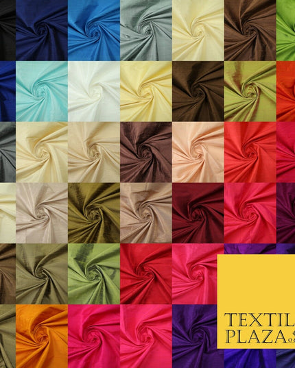 45 COLOURS Luxury 100% PURE Plain Dupion SLUB Textured Raw Silk Handloom Fabric