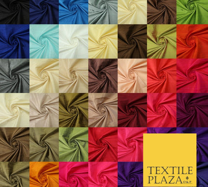 45 COLOURS Luxury 100% PURE Plain Dupion SLUB Textured Raw Silk Handloom Fabric