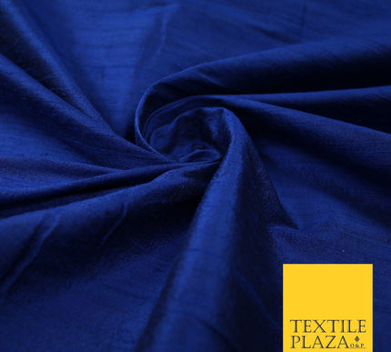 45 COLOURS Luxury 100% PURE Plain Dupion SLUB Textured Raw Silk Handloom Fabric