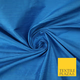 45 COLOURS Luxury 100% PURE Plain Dupion SLUB Textured Raw Silk Handloom Fabric