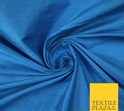 45 COLOURS Luxury 100% PURE Plain Dupion SLUB Textured Raw Silk Handloom Fabric