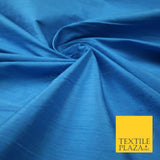 45 COLOURS Luxury 100% PURE Plain Dupion SLUB Textured Raw Silk Handloom Fabric
