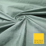 45 COLOURS Luxury 100% PURE Plain Dupion SLUB Textured Raw Silk Handloom Fabric