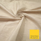 45 COLOURS Luxury 100% PURE Plain Dupion SLUB Textured Raw Silk Handloom Fabric