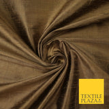 45 COLOURS Luxury 100% PURE Plain Dupion SLUB Textured Raw Silk Handloom Fabric