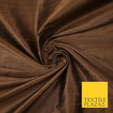 45 COLOURS Luxury 100% PURE Plain Dupion SLUB Textured Raw Silk Handloom Fabric