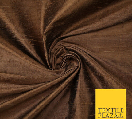 45 COLOURS Luxury 100% PURE Plain Dupion SLUB Textured Raw Silk Handloom Fabric