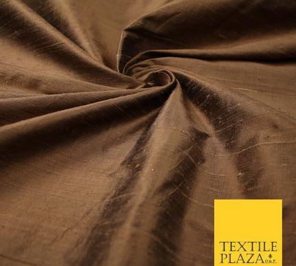 45 COLOURS Luxury 100% PURE Plain Dupion SLUB Textured Raw Silk Handloom Fabric