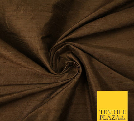45 COLOURS Luxury 100% PURE Plain Dupion SLUB Textured Raw Silk Handloom Fabric