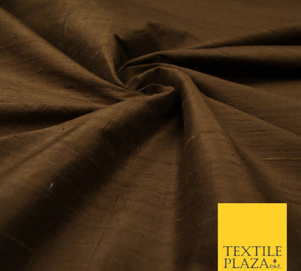 45 COLOURS Luxury 100% PURE Plain Dupion SLUB Textured Raw Silk Handloom Fabric