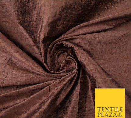 45 COLOURS Luxury 100% PURE Plain Dupion SLUB Textured Raw Silk Handloom Fabric