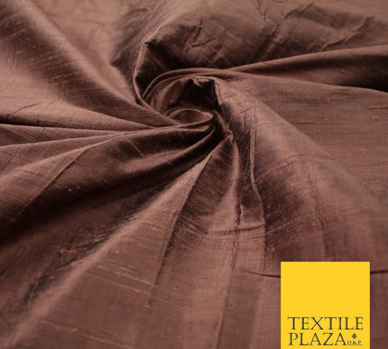 45 COLOURS Luxury 100% PURE Plain Dupion SLUB Textured Raw Silk Handloom Fabric