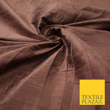 45 COLOURS Luxury 100% PURE Plain Dupion SLUB Textured Raw Silk Handloom Fabric