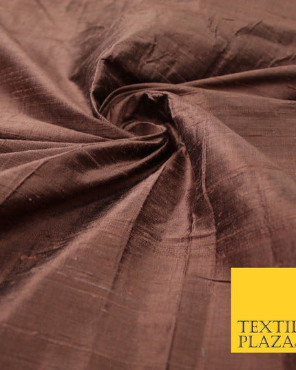 45 COLOURS Luxury 100% PURE Plain Dupion SLUB Textured Raw Silk Handloom Fabric