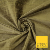 45 COLOURS Luxury 100% PURE Plain Dupion SLUB Textured Raw Silk Handloom Fabric
