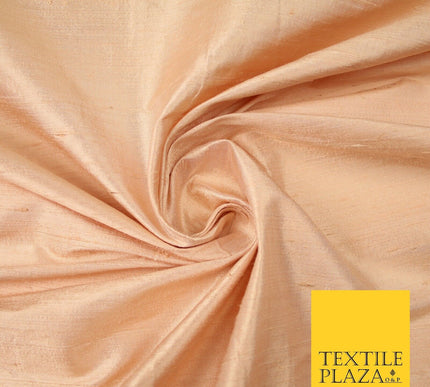 45 COLOURS Luxury 100% PURE Plain Dupion SLUB Textured Raw Silk Handloom Fabric