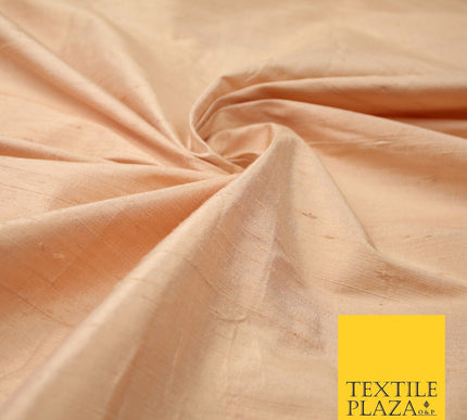 45 COLOURS Luxury 100% PURE Plain Dupion SLUB Textured Raw Silk Handloom Fabric