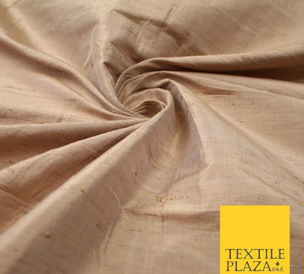 45 COLOURS Luxury 100% PURE Plain Dupion SLUB Textured Raw Silk Handloom Fabric