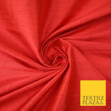 45 COLOURS Luxury 100% PURE Plain Dupion SLUB Textured Raw Silk Handloom Fabric