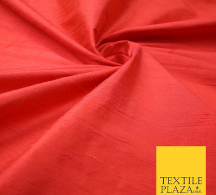 45 COLOURS Luxury 100% PURE Plain Dupion SLUB Textured Raw Silk Handloom Fabric