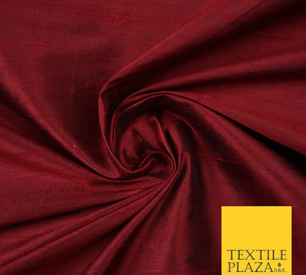 45 COLOURS Luxury 100% PURE Plain Dupion SLUB Textured Raw Silk Handloom Fabric