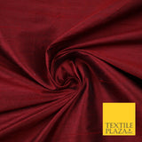 45 COLOURS Luxury 100% PURE Plain Dupion SLUB Textured Raw Silk Handloom Fabric