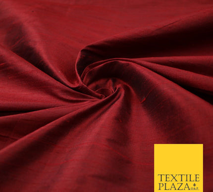 45 COLOURS Luxury 100% PURE Plain Dupion SLUB Textured Raw Silk Handloom Fabric