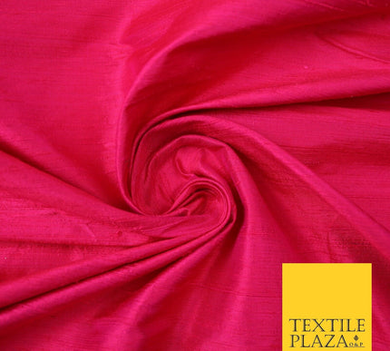 45 COLOURS Luxury 100% PURE Plain Dupion SLUB Textured Raw Silk Handloom Fabric