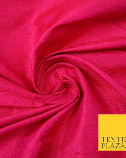 45 COLOURS Luxury 100% PURE Plain Dupion SLUB Textured Raw Silk Handloom Fabric
