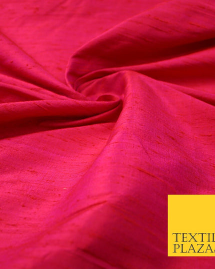 45 COLOURS Luxury 100% PURE Plain Dupion SLUB Textured Raw Silk Handloom Fabric