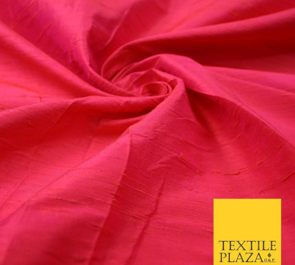 45 COLOURS Luxury 100% PURE Plain Dupion SLUB Textured Raw Silk Handloom Fabric