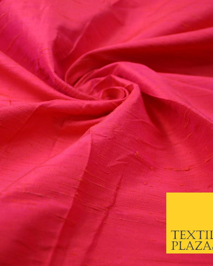 45 COLOURS Luxury 100% PURE Plain Dupion SLUB Textured Raw Silk Handloom Fabric