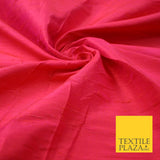 45 COLOURS Luxury 100% PURE Plain Dupion SLUB Textured Raw Silk Handloom Fabric