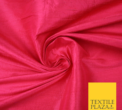 45 COLOURS Luxury 100% PURE Plain Dupion SLUB Textured Raw Silk Handloom Fabric