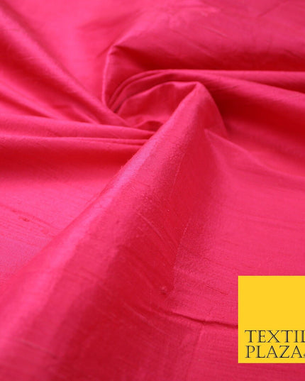 45 COLOURS Luxury 100% PURE Plain Dupion SLUB Textured Raw Silk Handloom Fabric