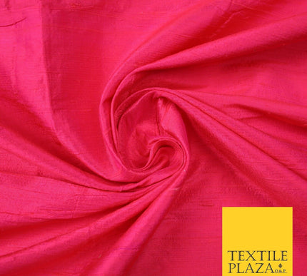 45 COLOURS Luxury 100% PURE Plain Dupion SLUB Textured Raw Silk Handloom Fabric
