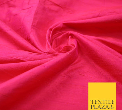 45 COLOURS Luxury 100% PURE Plain Dupion SLUB Textured Raw Silk Handloom Fabric