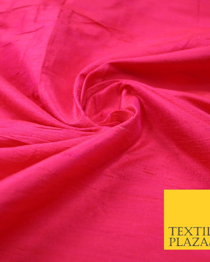 45 COLOURS Luxury 100% PURE Plain Dupion SLUB Textured Raw Silk Handloom Fabric