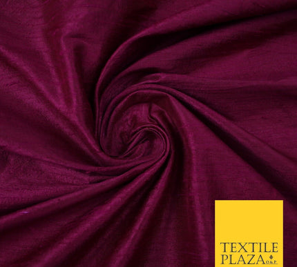 45 COLOURS Luxury 100% PURE Plain Dupion SLUB Textured Raw Silk Handloom Fabric