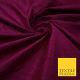 45 COLOURS Luxury 100% PURE Plain Dupion SLUB Textured Raw Silk Handloom Fabric