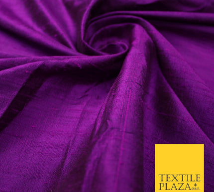 45 COLOURS Luxury 100% PURE Plain Dupion SLUB Textured Raw Silk Handloom Fabric
