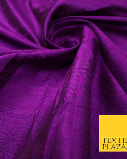 45 COLOURS Luxury 100% PURE Plain Dupion SLUB Textured Raw Silk Handloom Fabric