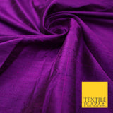 45 COLOURS Luxury 100% PURE Plain Dupion SLUB Textured Raw Silk Handloom Fabric