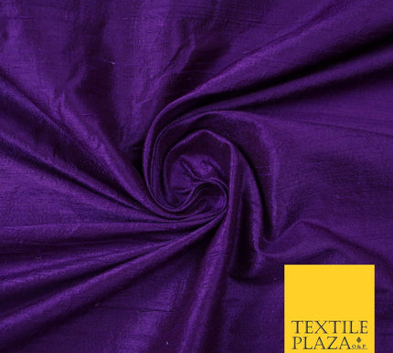 45 COLOURS Luxury 100% PURE Plain Dupion SLUB Textured Raw Silk Handloom Fabric